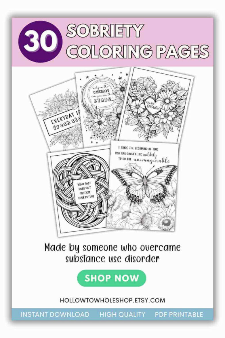 Printable Recovery Coloring Pages With Inspiring Sobriety Quotes