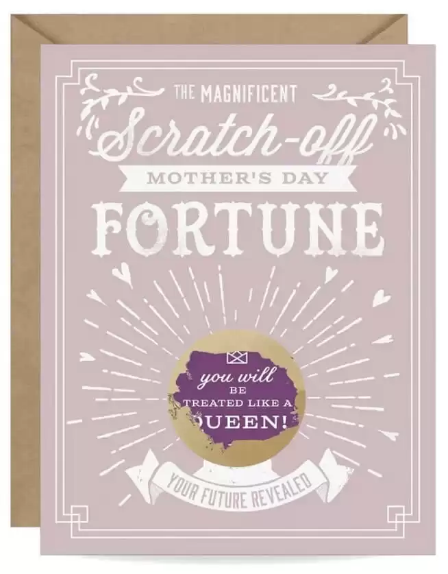 Mother's Day Fortune Scratch-off Card