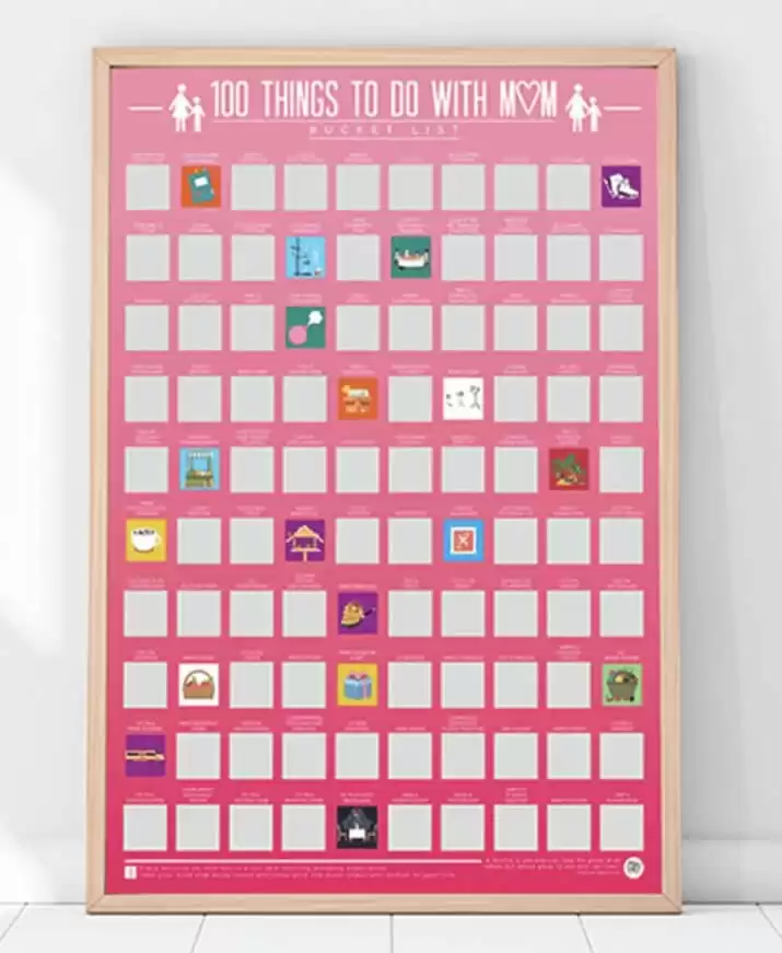 100 Things to Do with Mom Activity Poster