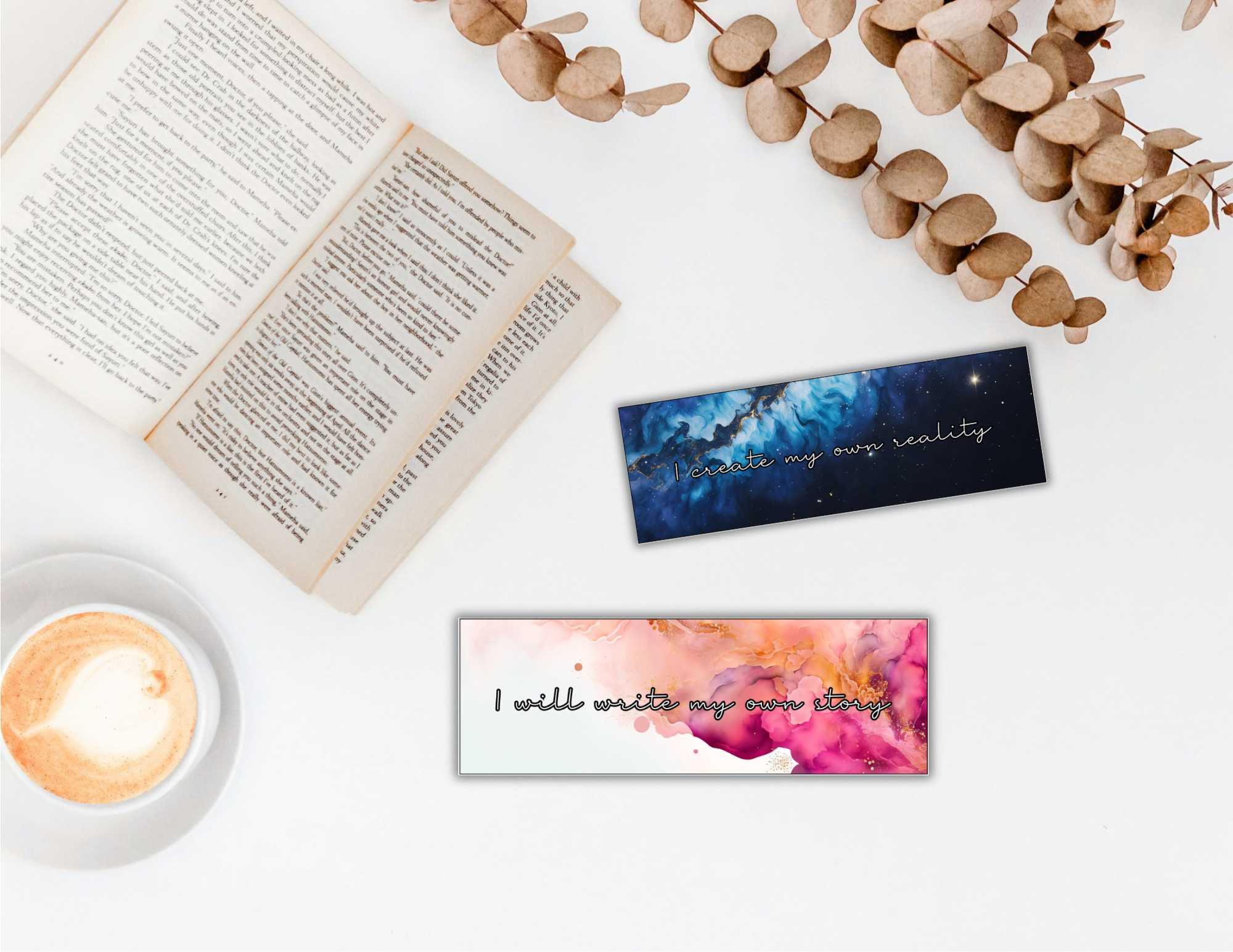 8 Printable Recovery Bookmarks Alcohol Ink Theme