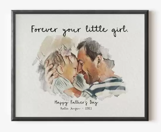 Forever Your Little Girl Personalized Portrait