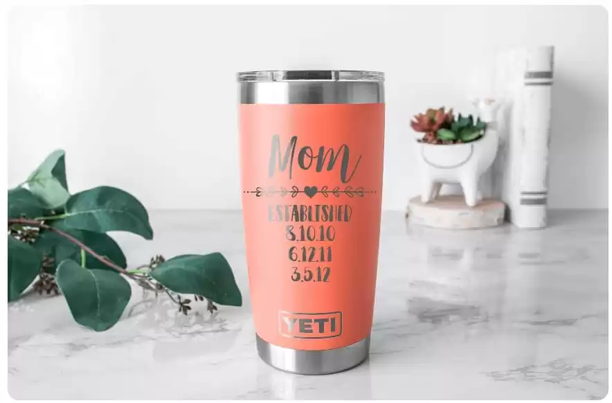 Mug Style Yeti® or Polar Camel Insulated Travel Tumbler