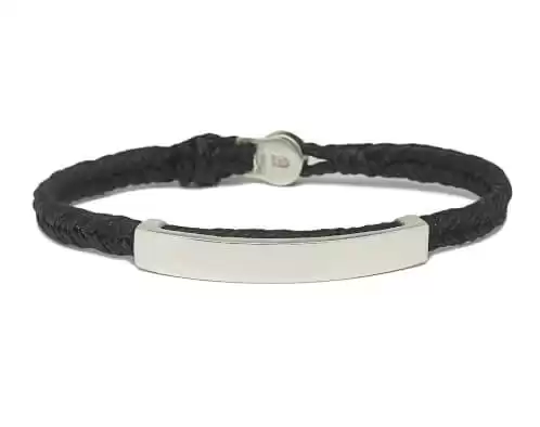 Men's Personalized Lookout Bracelet Black