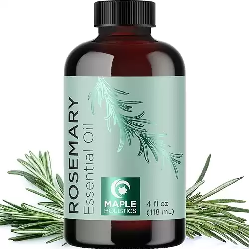 Maple Holistics Pure Rosemary Oil - Undiluted Natural Rosemary Essential Oil for Diffusers Aromatherapy Beauty and Self Care - Huile Essentielle Romarin Pour Diffuseur Aromathérapie Savons ou Bougies