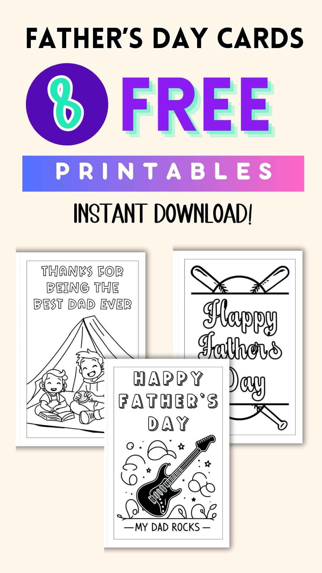 8 Free Father's Day Printable Cards – Hollow to Whole