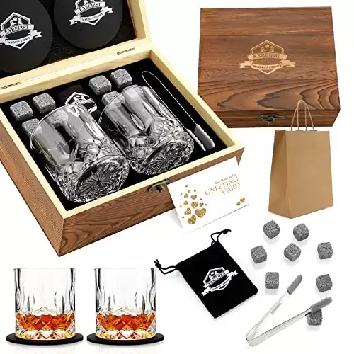 Whiskey Stones Gift Set - Granite Chilling Whiskey Rocks