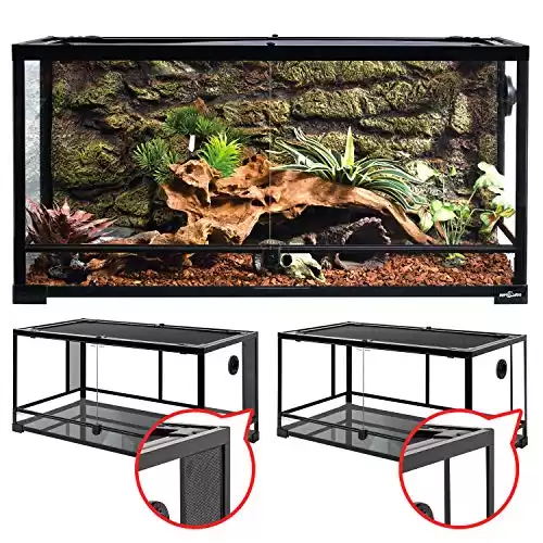 REPTI ZOO 50 Gallon Reptile Glass Tank Terrarium