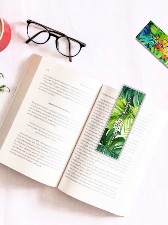 8 Printable Sobriety Bookmarks Tropical Leaf Theme