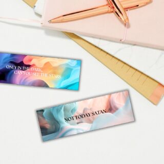 Sober Affirmations Printable Bookmarks Paint Splatter Graffiti Theme