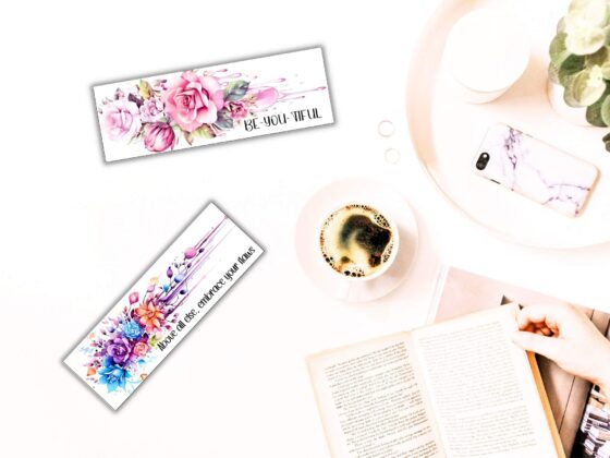 8 Recovery Affirmation Printable Bookmarks Watercolor Floral Theme
