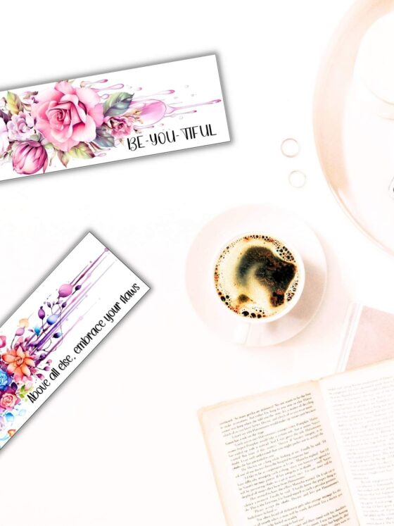 8 Recovery Affirmation Printable Bookmarks Watercolor Floral Theme