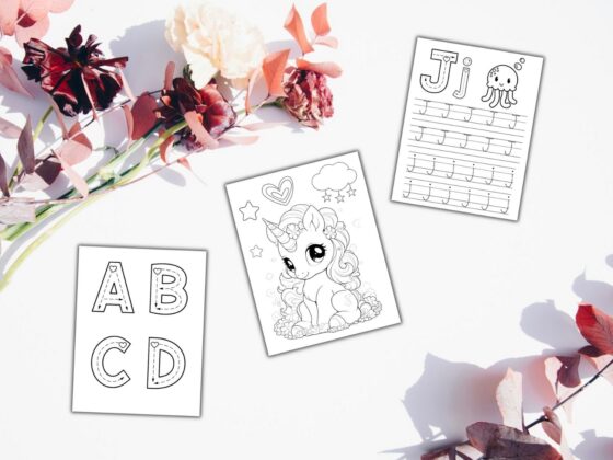 Alphabet Letter Tracing Worksheets Heart Theme